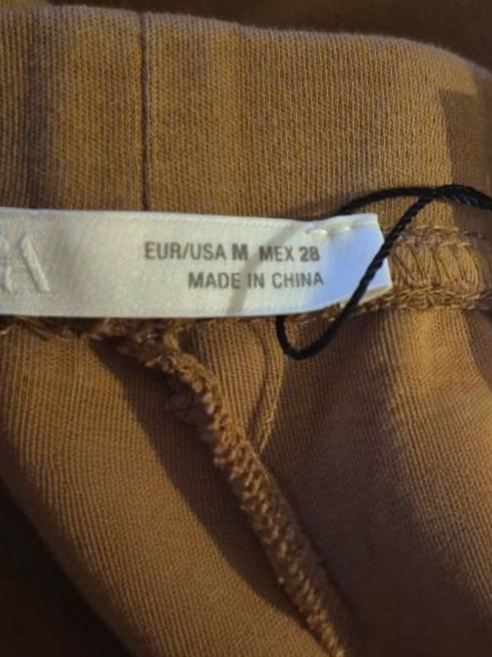 Zara Studded Washed Effect Flare Pants Taupe Brown M Western Boho Y2K Tall Girl - Picture 5 of 6